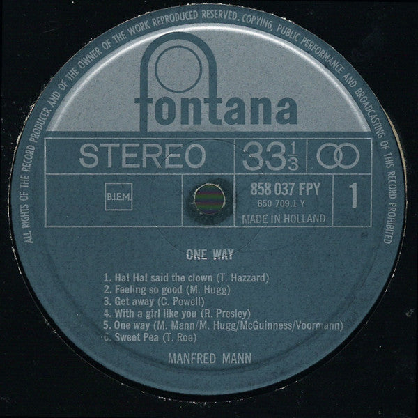 Manfred Mann : One Way (LP, Comp)