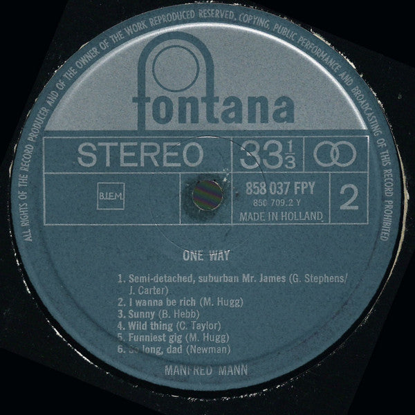 Manfred Mann : One Way (LP, Comp)