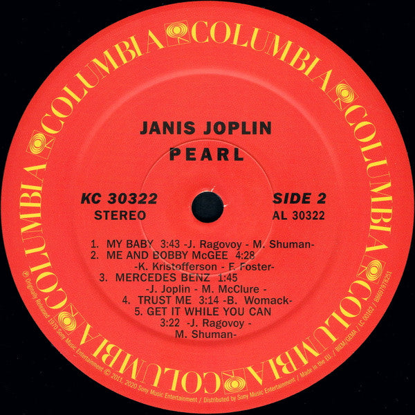 Janis Joplin : Pearl (LP,Album,Reissue)