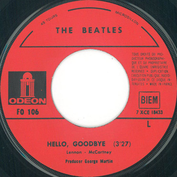The Beatles : Hello, Goodbye (7", Single, Mono, RP)