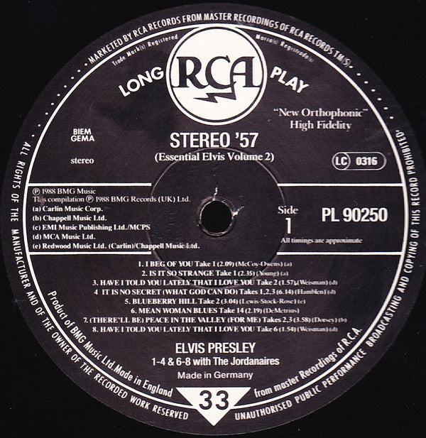 Elvis Presley : Stereo '57 (Essential Elvis Vol.2) (LP, Album, Gat)