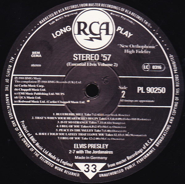 Elvis Presley : Stereo '57 (Essential Elvis Vol.2) (LP, Album, Gat)