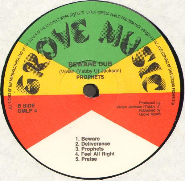 Prophets* / Vivian (Yabby U) Jackson* : Beware Dub (LP, Album)