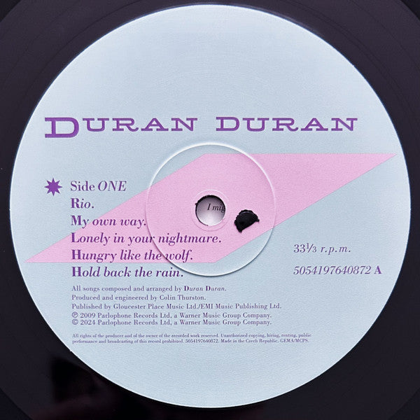 Duran Duran : Rio (LP,Album,Reissue,Remastered,Stereo)