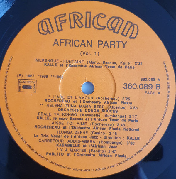 Various : African Party (Vol. 1) (LP,Compilation,Reissue)