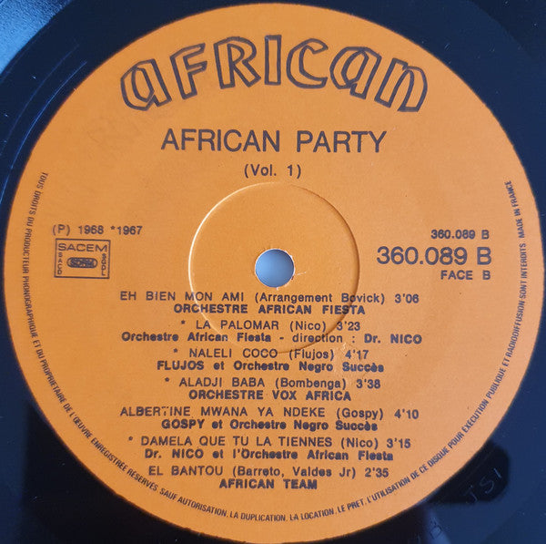 Various : African Party (Vol. 1) (LP,Compilation,Reissue)