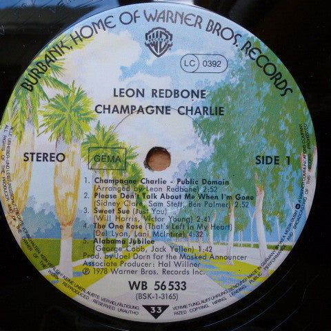 Leon Redbone : Champagne Charlie (LP, Album)