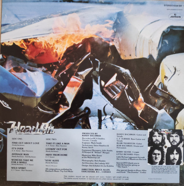 Bachman-Turner Overdrive : Head On (LP, Album, Gat)