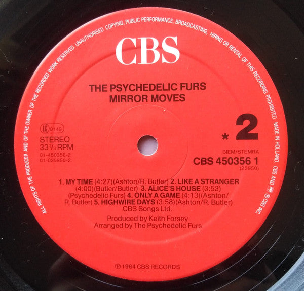 The Psychedelic Furs : Mirror Moves (LP, Album, RP)