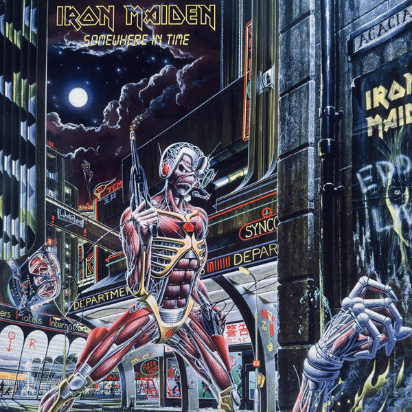 Iron Maiden : Somewhere in Time  (LP, Album, RE, RM)