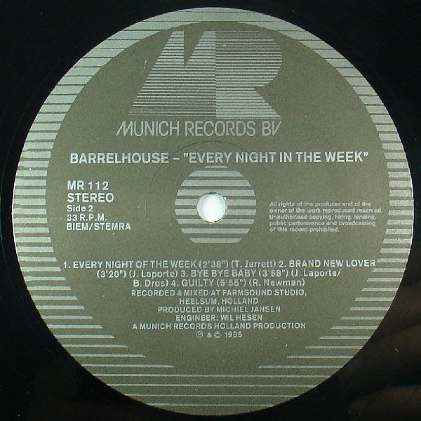 Barrelhouse : Every Night In The Week (LP, Album)