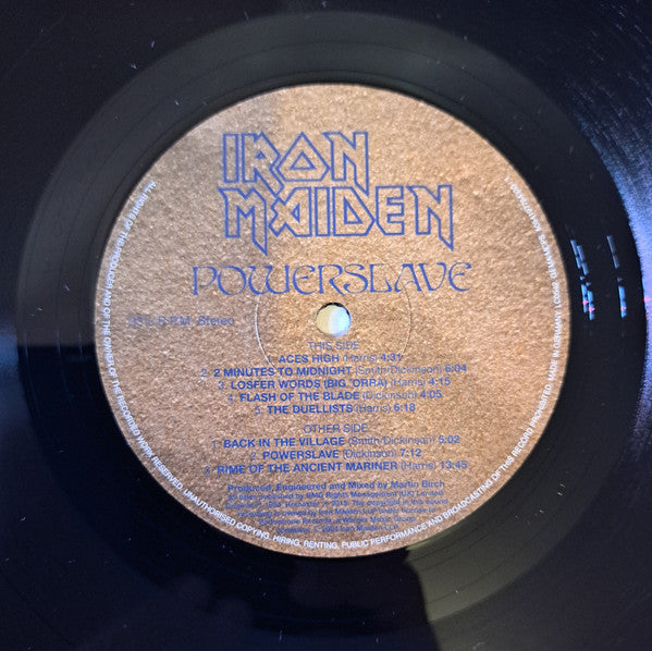 Iron Maiden : Powerslave (LP, Album, RE, RM)