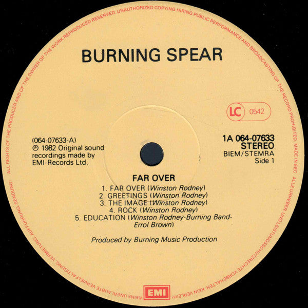 Burning Spear : Farover (LP)