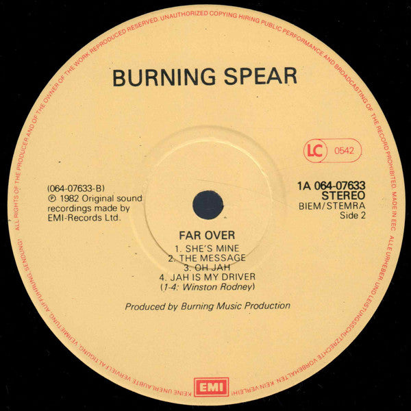 Burning Spear : Farover (LP)