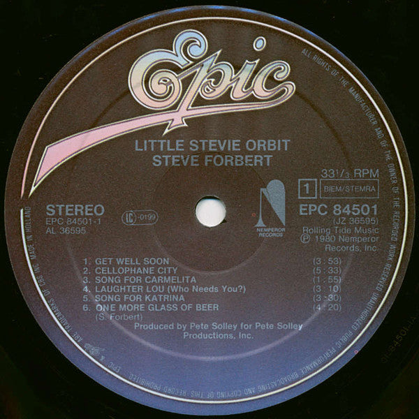 Steve Forbert : Little Stevie Orbit (LP, Album)