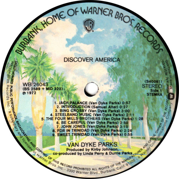 Van Dyke Parks : Discover America (LP, Album, RP)