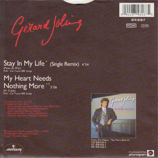 Gerard Joling : Stay In My Life (7", Single)