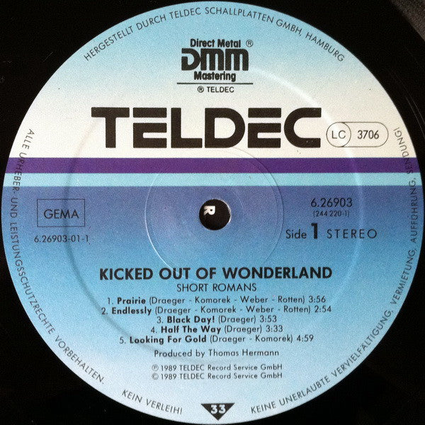 Short Romans : Kicked Out Of Wonderland (LP, Album)