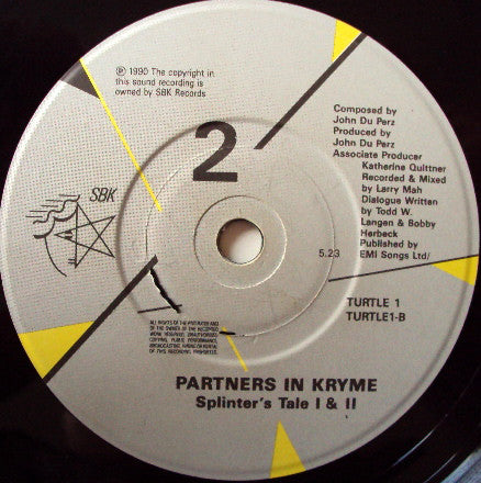 Partners In Kryme : Turtle Power (7", Single, Pap)