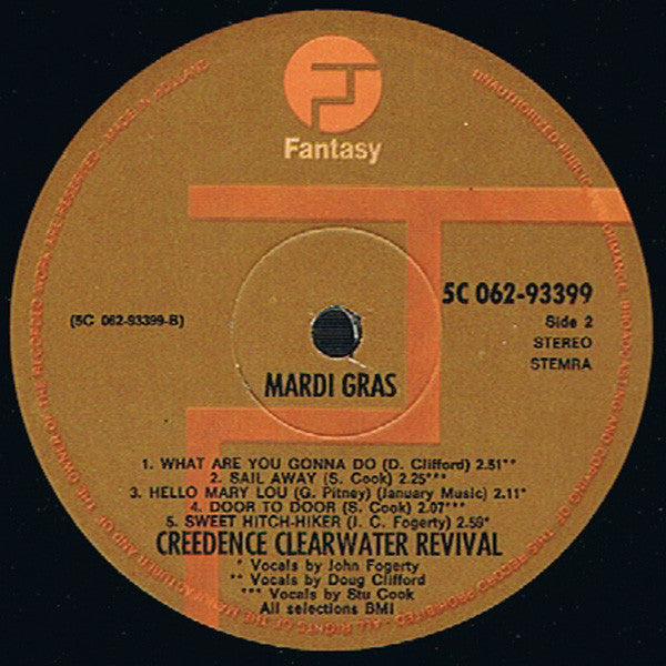 Creedence Clearwater Revival : Mardi Gras (LP, Album)