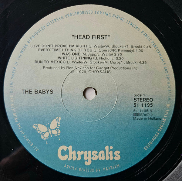 The Babys : Head First (LP, Album)