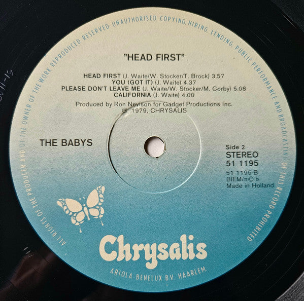 The Babys : Head First (LP, Album)