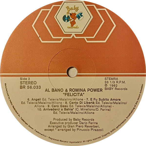 Al Bano & Romina Power : Felicità (LP, Album)