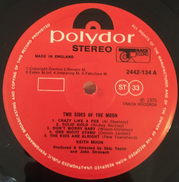 Keith Moon : Two Sides Of The Moon (LP, Album)