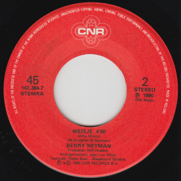 Benny Neyman : Ergens Steekt Nergens (7", Single)
