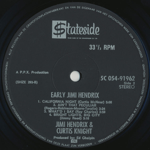 Jimi Hendrix : Early Jimi Hendrix (LP, Album)