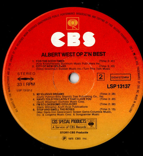 Albert West : Albert West Op Z'n Best (LP, Album)