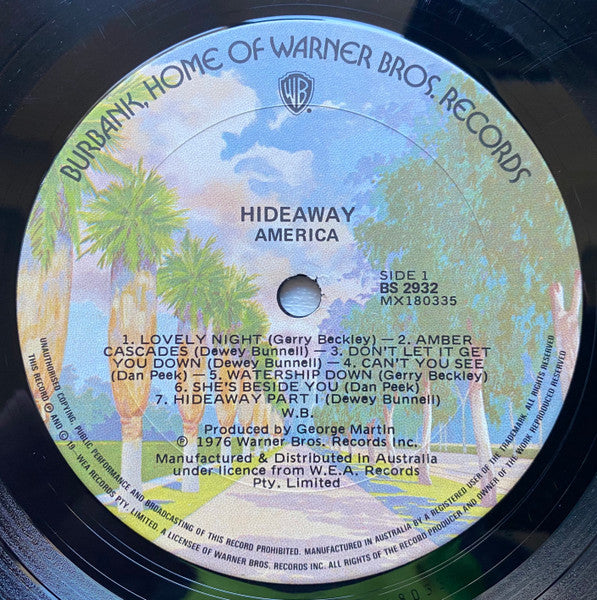 America (2) : Hideaway (LP,Album)