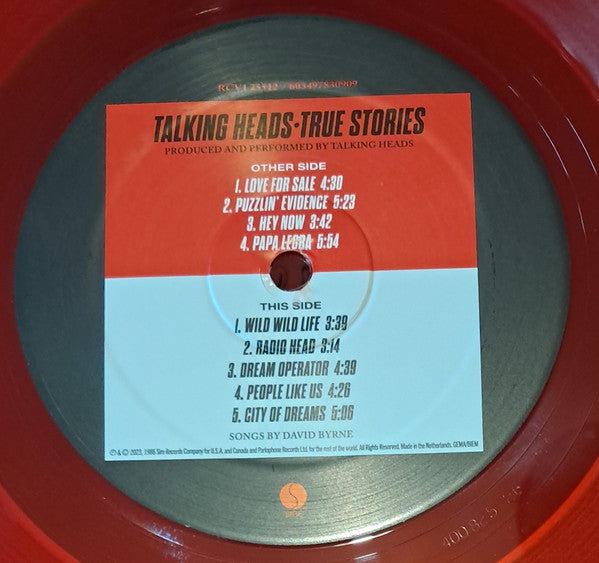Talking Heads - True Stories (LP, Album, Ltd, RE, Red) - De Platen Aap – Vinylwinkel in Brielle & online webshop voor muziekliefhebbers