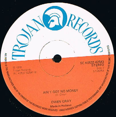 Owen Gray : Fire In A Trenchtown (12")