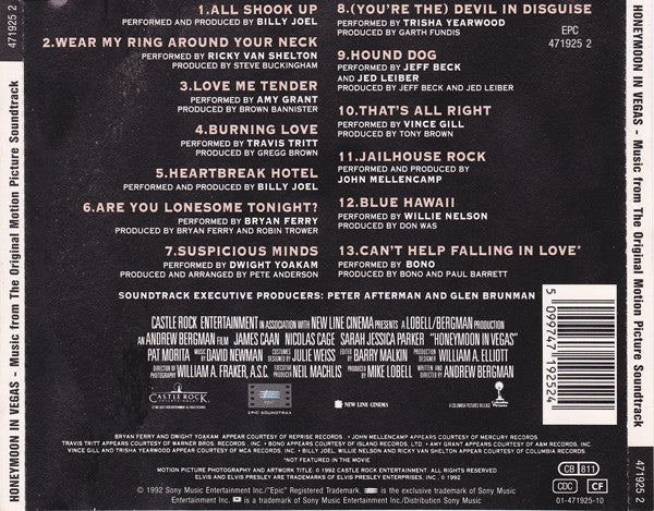 Various - Honeymoon In Vegas - Music From The Original Motion Picture Soundtrack (CD) - De Platen Aap – Vinylwinkel in Brielle & online webshop voor muziekliefhebbers