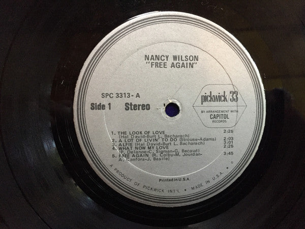 Nancy Wilson : Free Again (LP, Album, Comp)