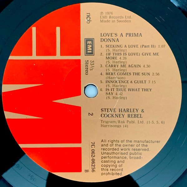 Steve Harley & Cockney Rebel : Love's A Prima Donna (LP,Album)