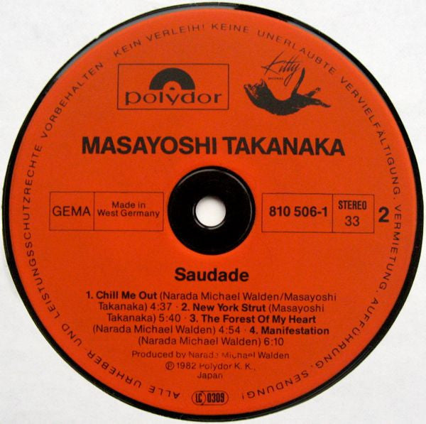 Masayoshi Takanaka : Saudade (LP, Album, RE)