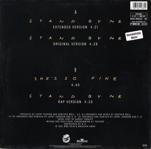 3-D - Stand By Me (12", Maxi) - De Platen Aap – Vinylwinkel in Brielle & online webshop voor muziekliefhebbers