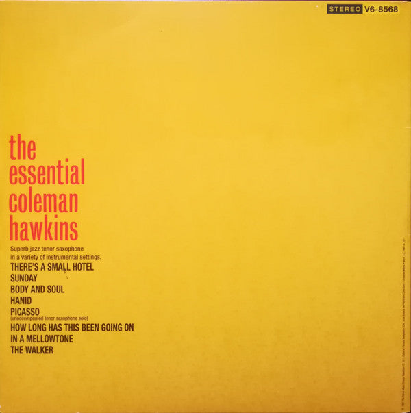 Coleman Hawkins : The Essential Coleman Hawkins (LP, Comp, RE, Gat)