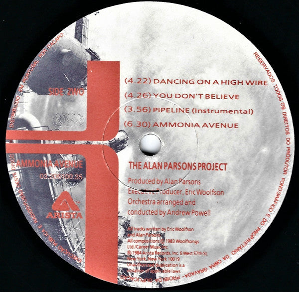 The Alan Parsons Project : Ammonia Avenue (LP, Album)