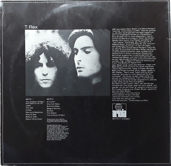 T. Rex : Ride A White Swan (LP, Album, Gat)