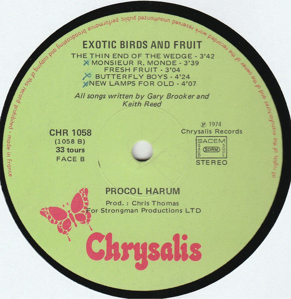 Procol Harum : Exotic Birds And Fruit (LP, Album)