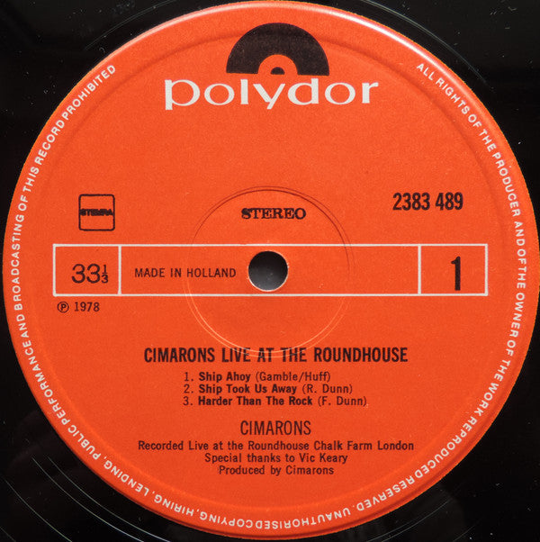 Cimarons* : Live At The Roundhouse (LP)