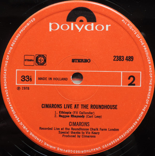 Cimarons* : Live At The Roundhouse (LP)
