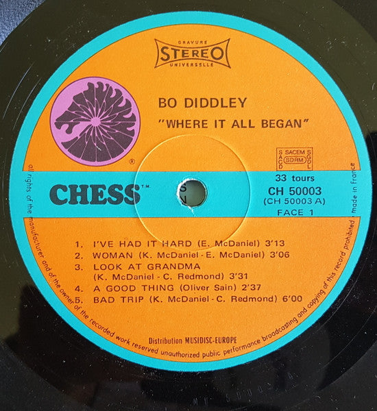 Bo Diddley : Where It All Began (LP, Album, Gat)