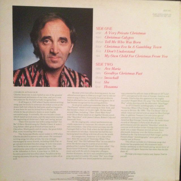 Charles Aznavour : My Christmas Album (LP)