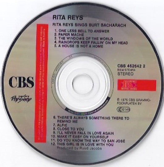 Rita Reys : Sings Burt Bacharach (CD, Album, RE)