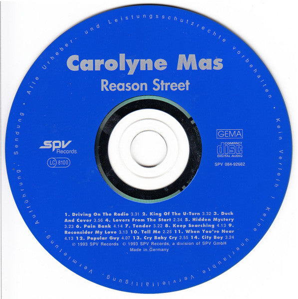 Carolyne Mas : Reason Street (CD, Album)