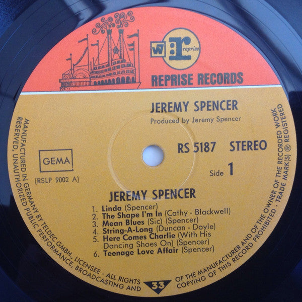 Jeremy Spencer : Jeremy Spencer (LP, Album, Gat)